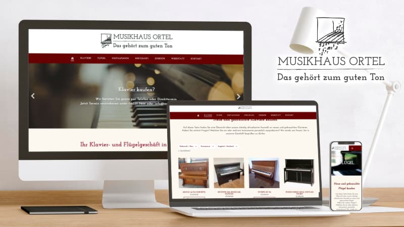 Musikhaus Ortel Hesh Media Webseite