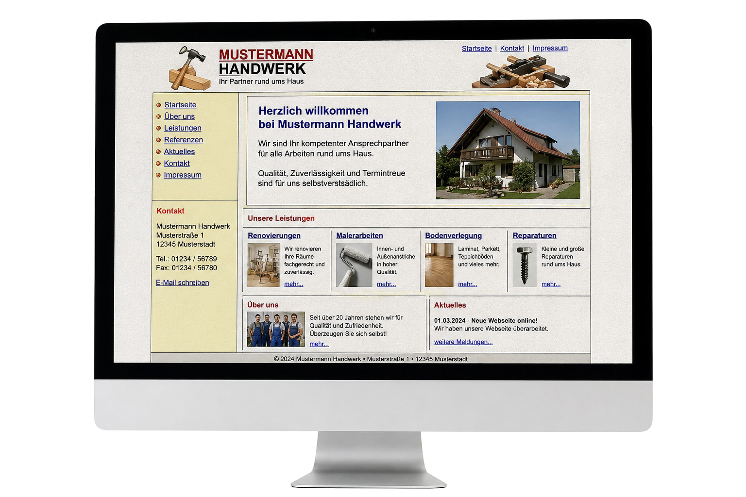Chatty Mockup Alte Handwerker Seite alt trans Chatty Mockup Alte Handwerker Seite alt trans
